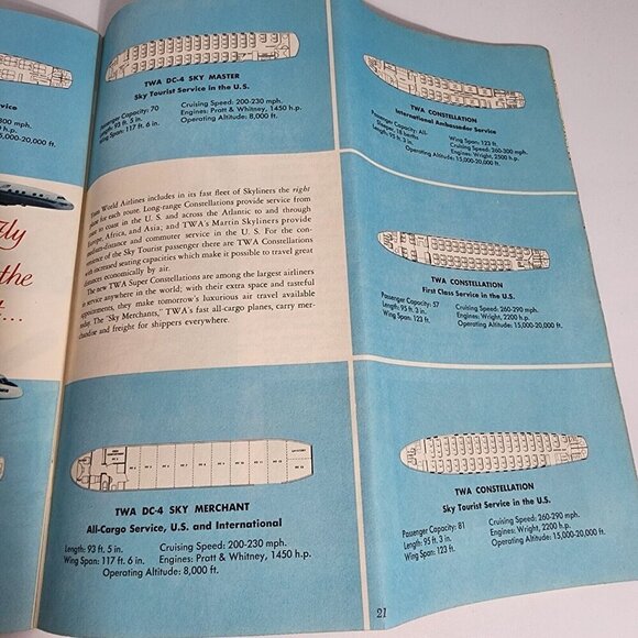TWA International Air Routes 1954 20 Pages Booklet with Great Air Route Maps - Picture 9 of 12